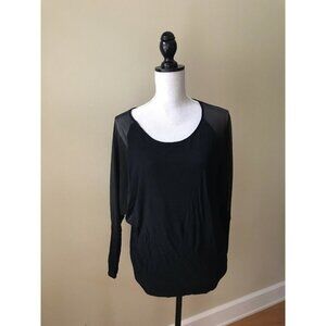 A'REVE Womens ANTHROPOLOGIE Black Top Size Small
